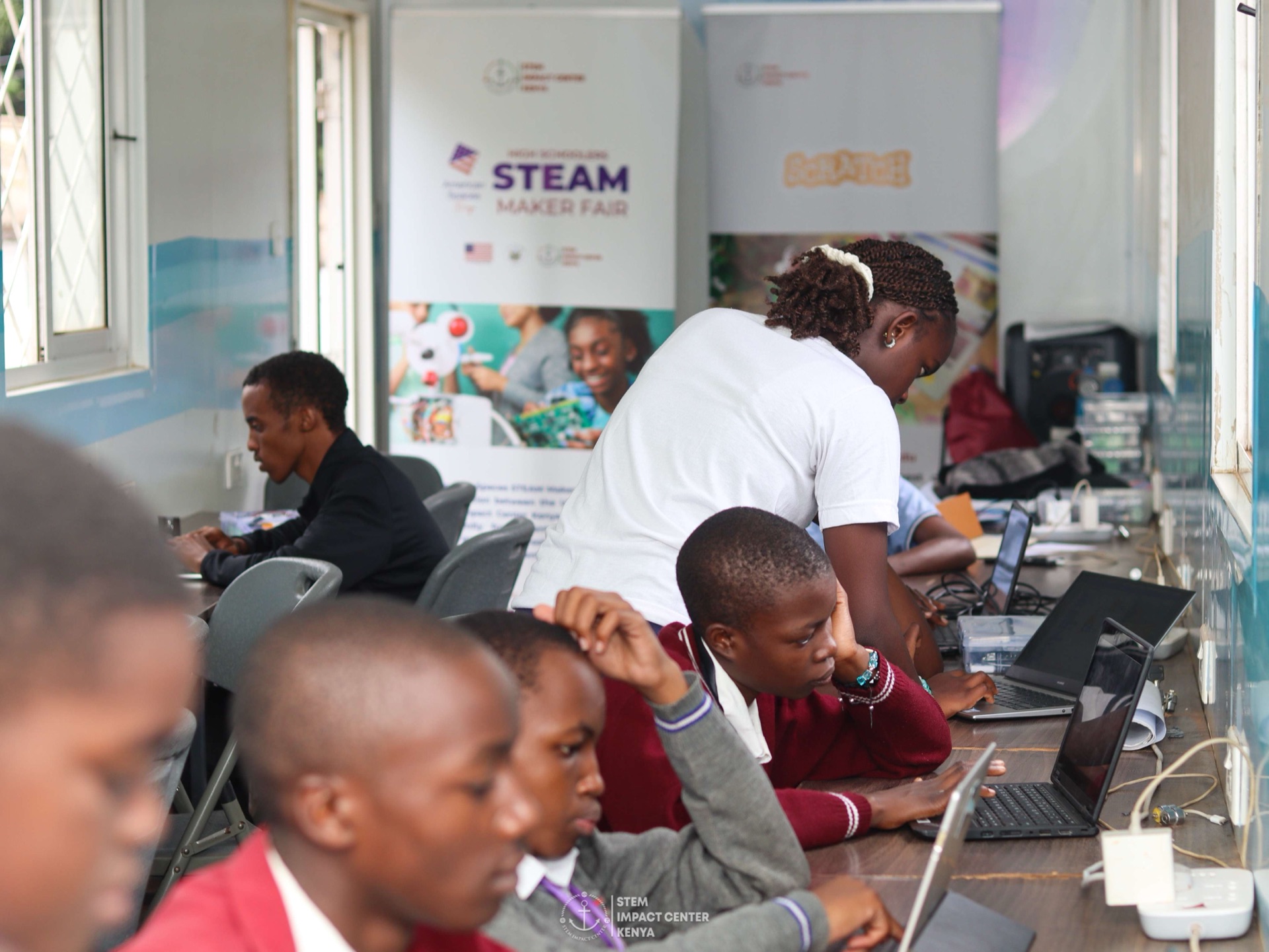 Students participating in UNESCO and Intel STEM Camp of Excellence