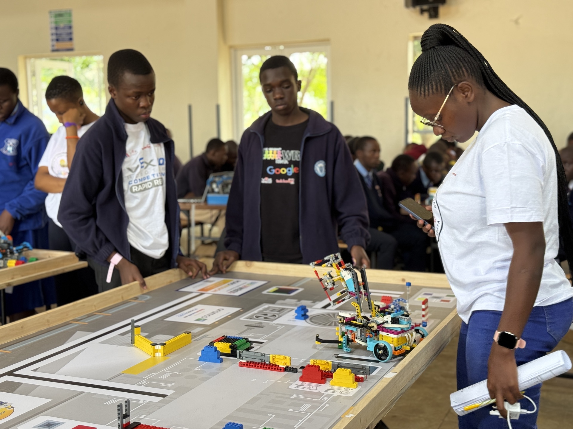 Students at STEM Academy robotics session