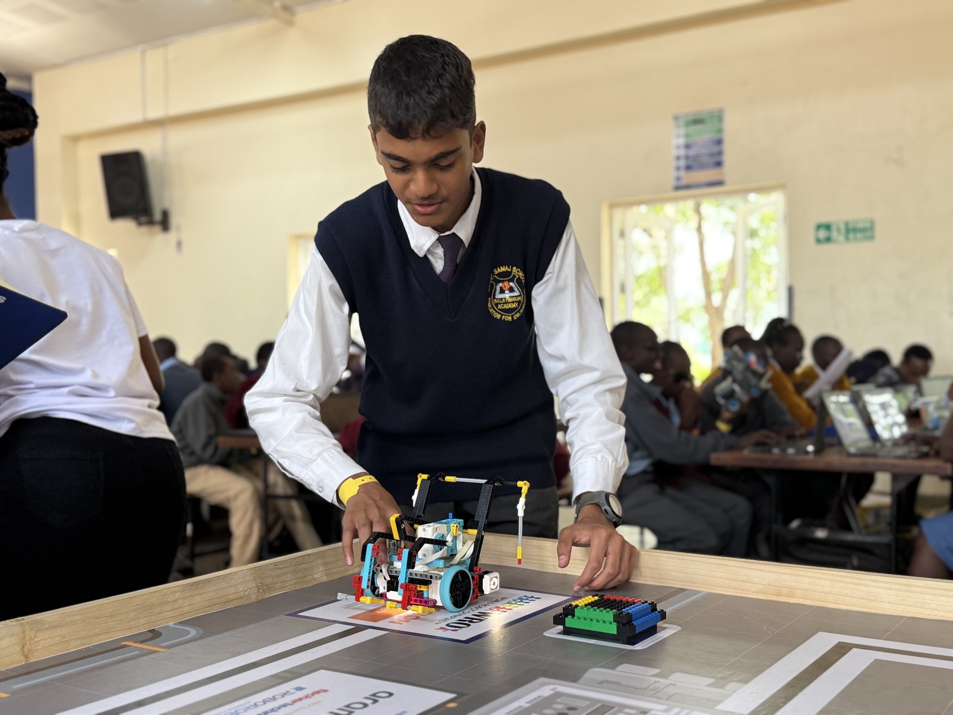 Student positioning robot