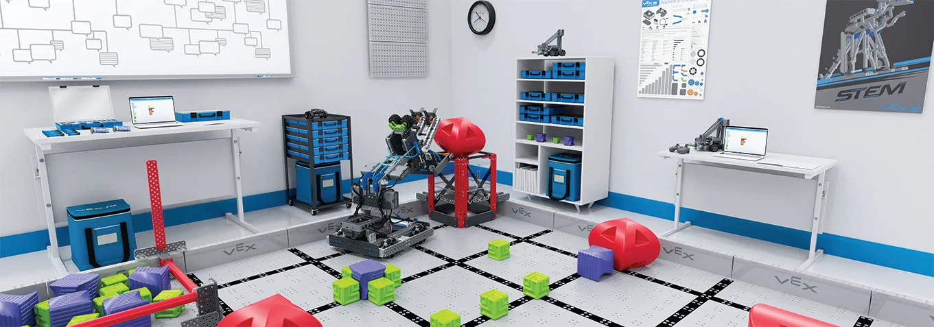A VEX robotics classroom STEM lab equipped by Technolab